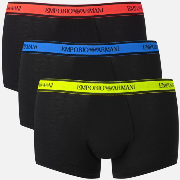 Emporio Armani Men's 3 Pack Boxer Shorts - Black