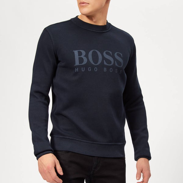 BOSS Men's Weave Sweatshirt - Navy