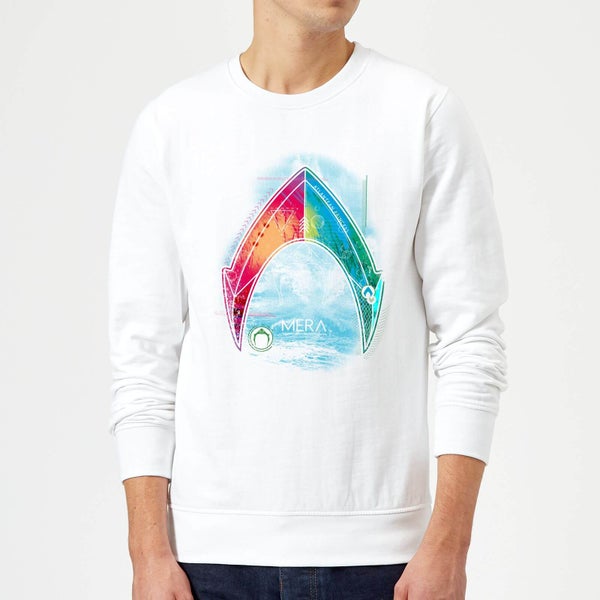 Aquaman Mera Beach Symbol Sweatshirt - White