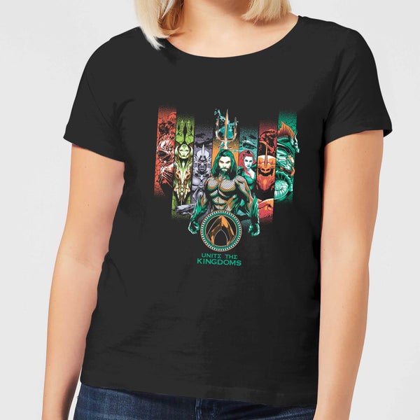 Aquaman Unite The Kingdoms Women's T-Shirt - Black