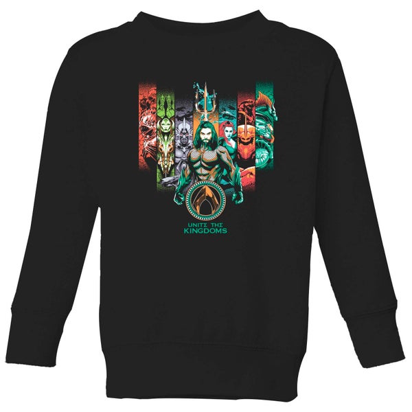 Aquaman Unite The Kingdoms Kids' Sweatshirt - Black