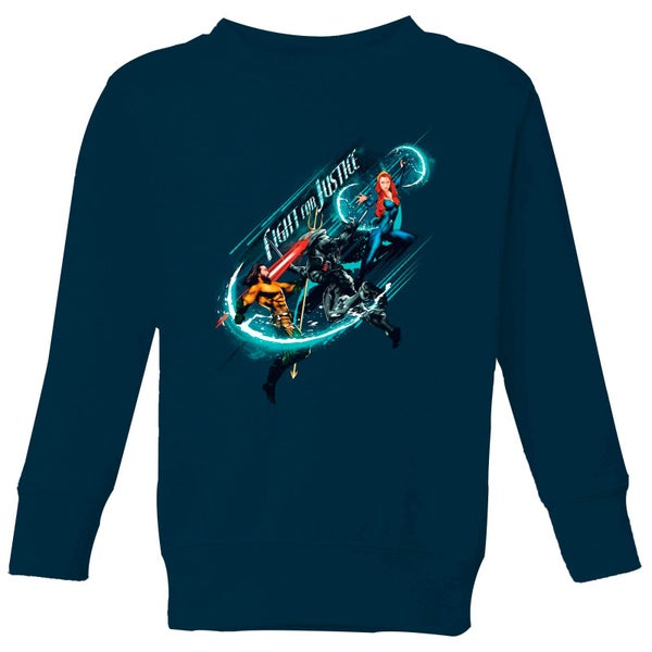 Aquaman Fight for Justice Kids' Sweatshirt - Navy