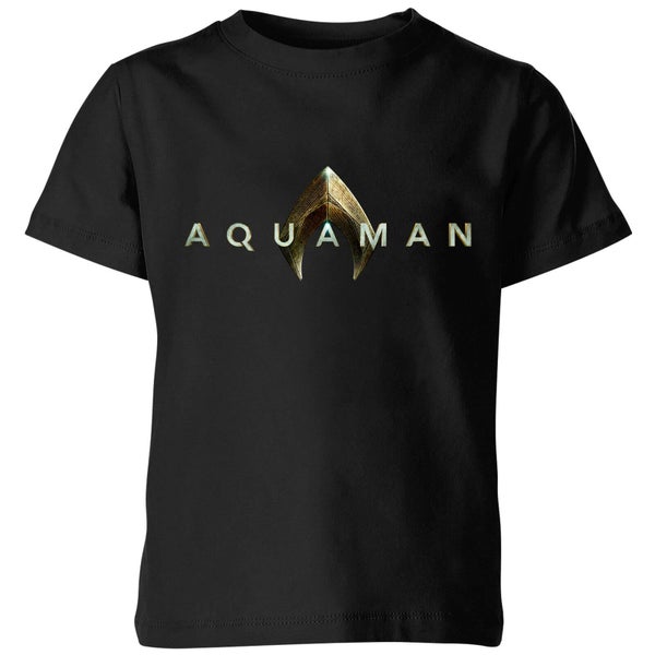 Aquaman Title Kinder T-Shirt - Schwarz