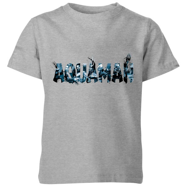 Aquaman Chest Logo Kinder T-Shirt - Grau