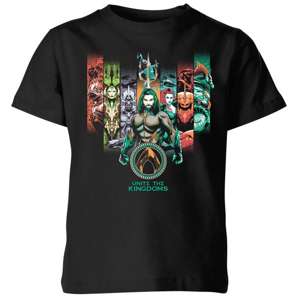 Camiseta DC Comics Aquaman Unite The Kingdoms - Niño - Negro