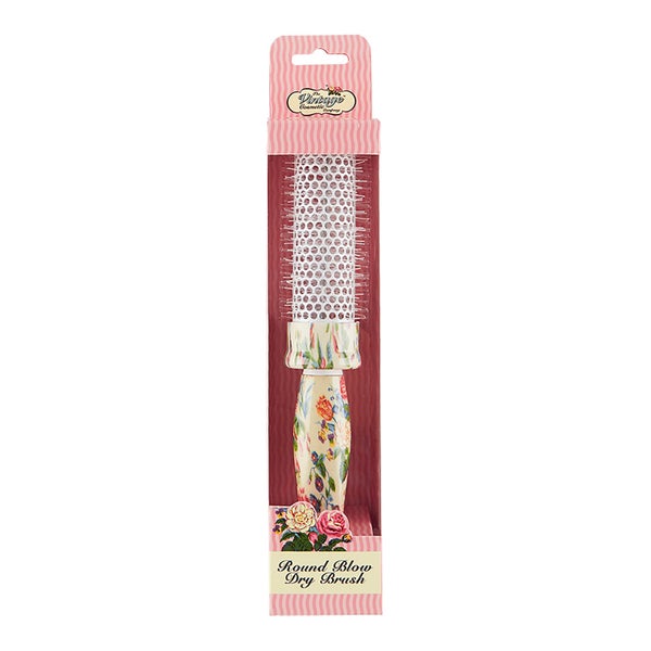 The Vintage Cosmetic Company Floral Round Blow Dry Hair Brush -hiusharja