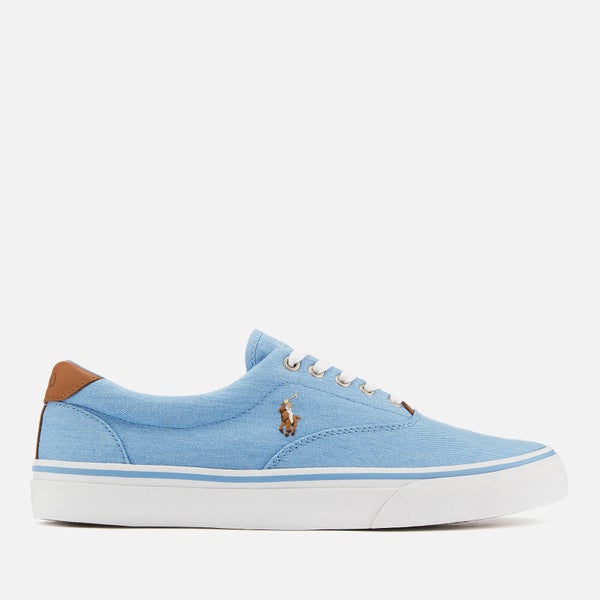 Polo Ralph Lauren Men's Thorton Washed Twill Vulcanised Trainers - Collin Blue