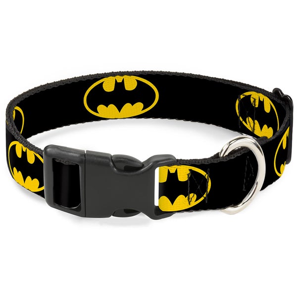 Buckle-Down DC Comics Batman Shield Plastic Clip Dog Collar (Various Sizes)