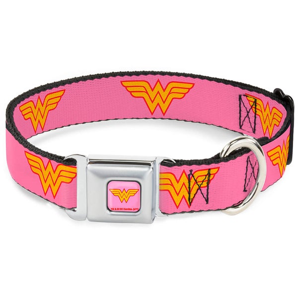 Buckle-Down DC Comics Wonder Woman Dog Collar - Pink (Various Sizes)