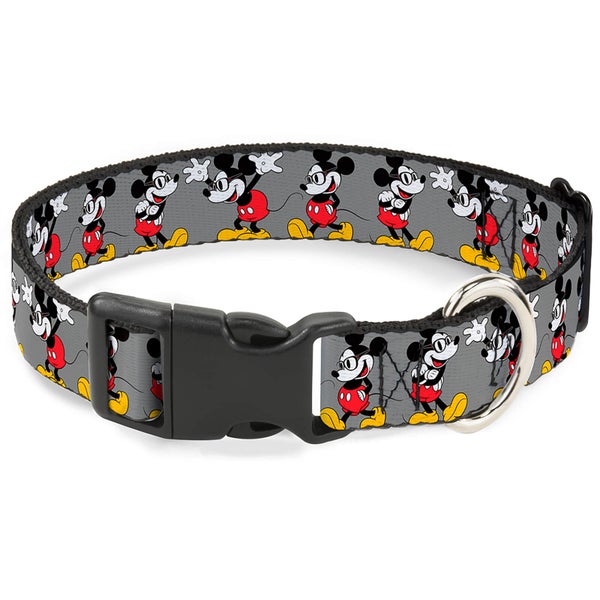 Buckle-Down Mickey Mouse Glasses Plastic Clip Dog Collar (Various Sizes)
