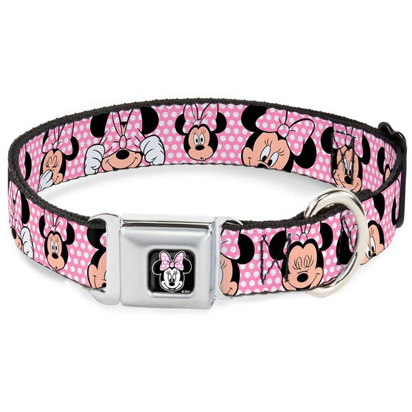 Buckle-Down Minnie Mouse Expressions Dog Collar (Various Sizes)