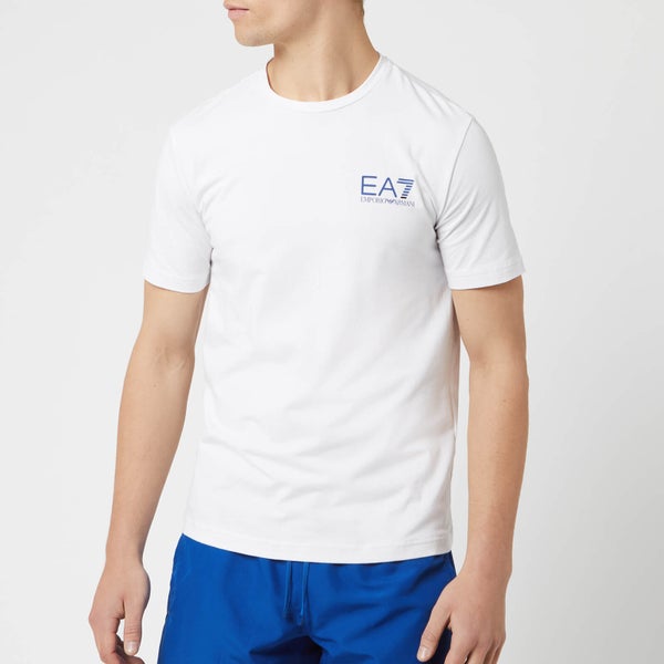 Emporio Armani EA7 Men's Train Logo Series Extended Short Sleeve T-Shirt - White