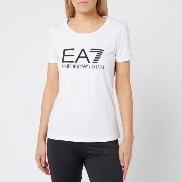 Emporio Armani EA7 Women's Train Logo Series Short Sleeve T-Shirt - White