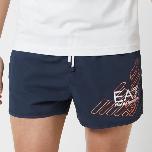 Emporio Armani EA7 Men's Sea World Eagle Swim Shorts - Navy Blue