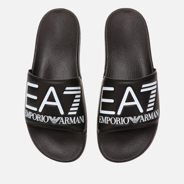Emporio Armani EA7 Sea World Slide Sandals - Black