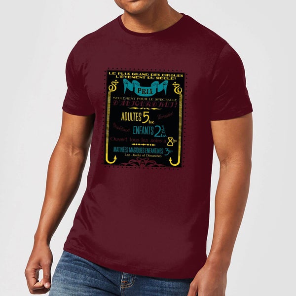 Fantastic Beasts Les Plus Grand Des Cirques Men's T-Shirt - Burgundy