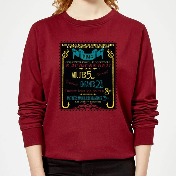 Fantastic Beasts Les Plus Grand Des Cirques Women's Sweatshirt - Burgundy