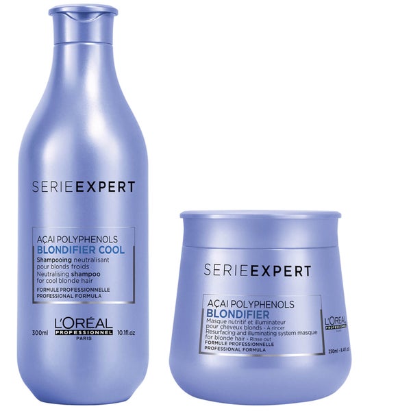 L'Oréal Professionnel Serie Expert Blondifier Cool duo shampoo e maschera neutralizzanti per capelli biondi