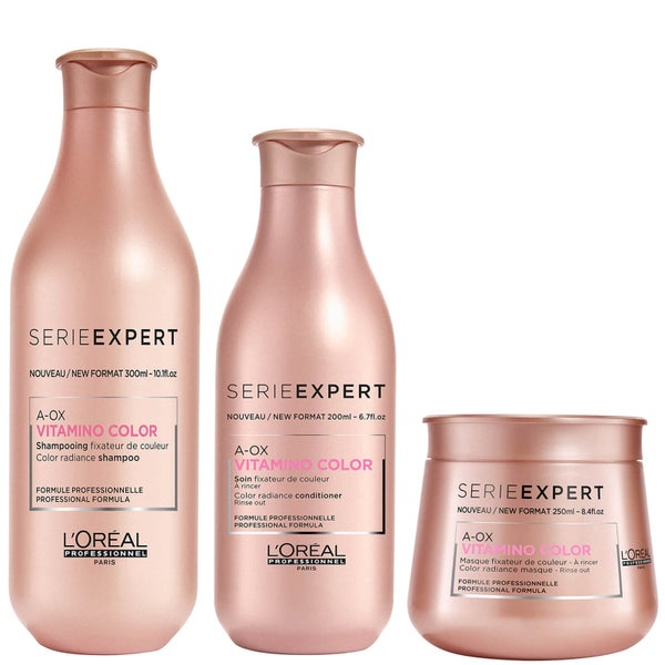 L'Oréal Professionnel Serie Expert Vitamino Color Shampoo, Conditioner and Masque Trio -hiustenhoitosetti
