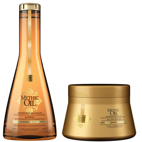 Duo de Shampooing et Masque pour Cheveux Normaux à Fins Mythic Oil L'Oréal Professionnel Paris