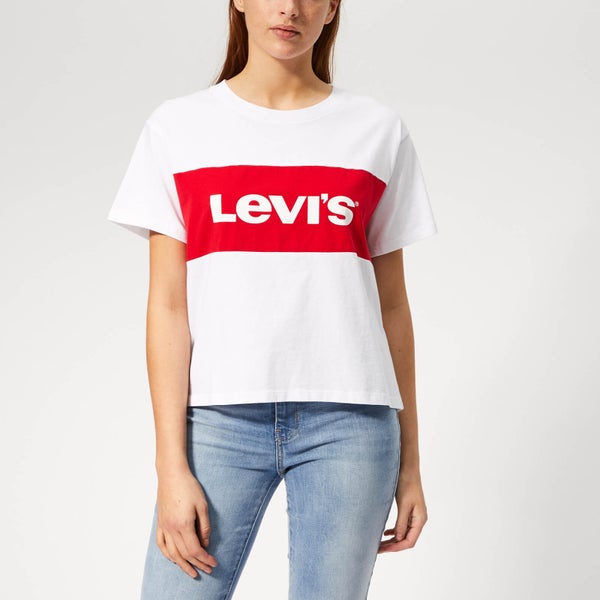 Levi's Women's Graphic CB Varsity T-Shirt - Shortee White & Lychee