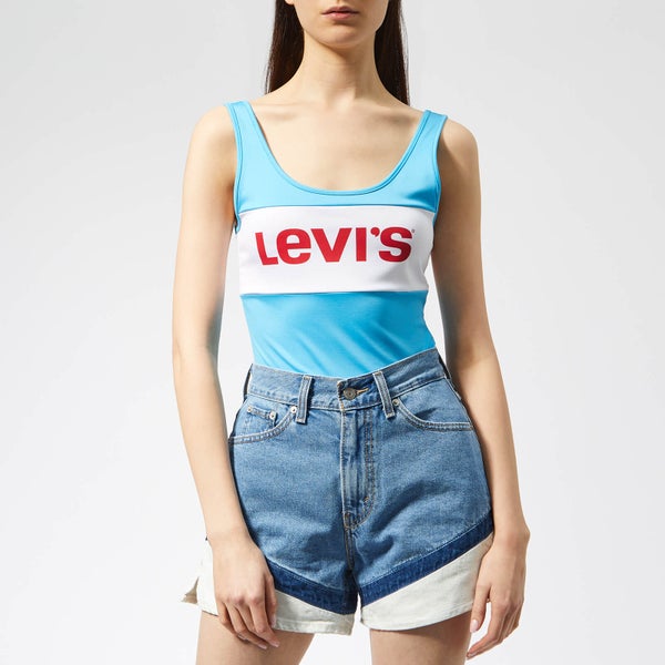 Levi's Women's Colorblock Bodysuit - Bodysuit Swim Blue/White