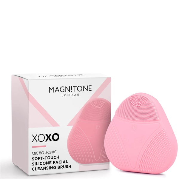 Escova de Limpeza Facial de Silicone Suave XOXO da Magnitone London - Rosa