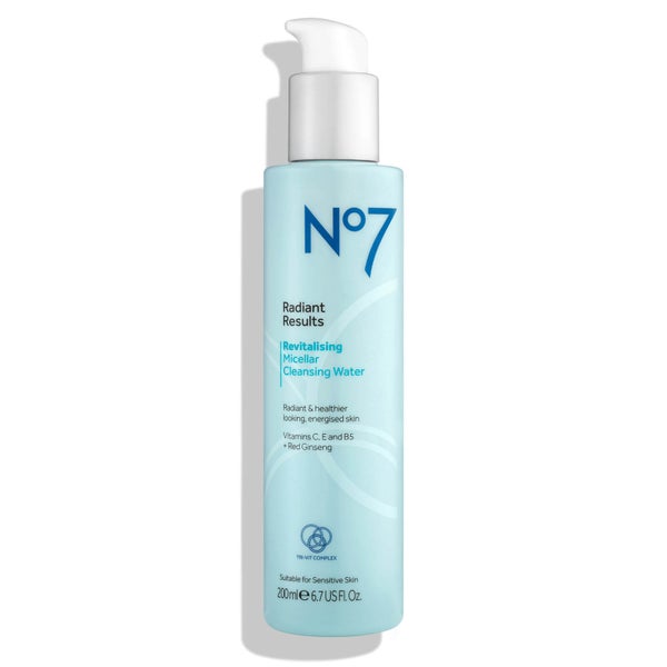 No7 Radiant Results Revitalising Micellar Cleansing Water 6.7oz