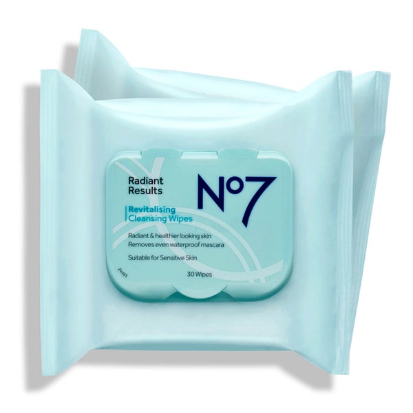 No7 Radiant Results Revitalising Wipes Value Pack 2.5oz