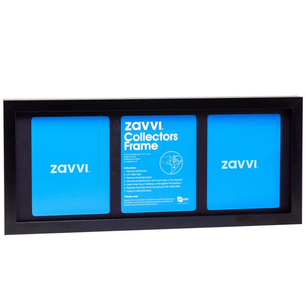 3D Black Collectors Frame with Black Mount 20x50cm