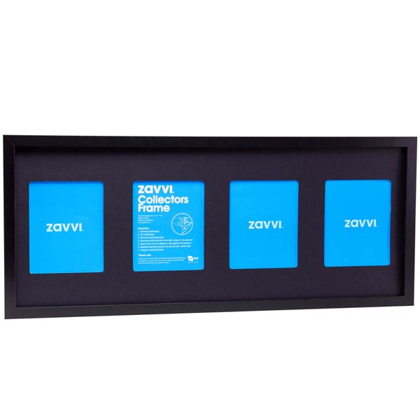 3D Black Collectors Frame with Black Mount 30x76cm