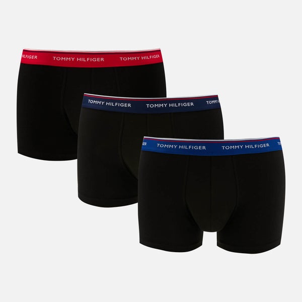 Tommy Hilfiger Men's 3 Pack Trunk Boxer Shorts - Tango Red/Peacoat/Sodalite