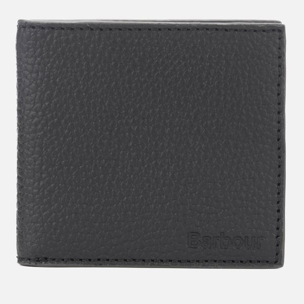 Barbour Men's Grain Leather Billfold Wallet - Black