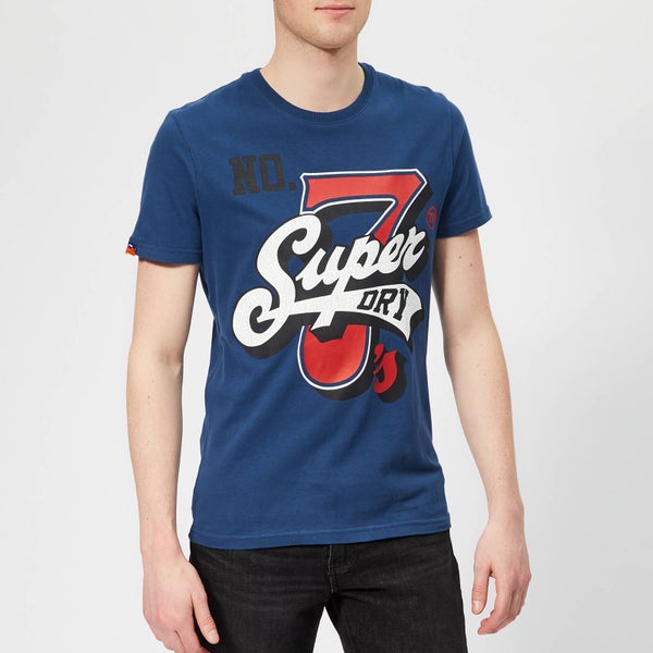 Superdry Men's Super 7 Logo T-Shirt - Blue
