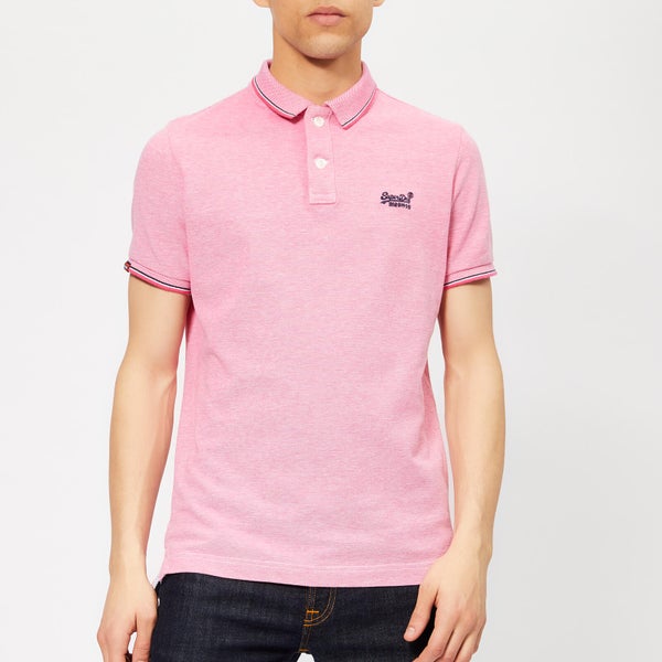 Superdry Men's Classic Poolside Polo Shirt - Coral