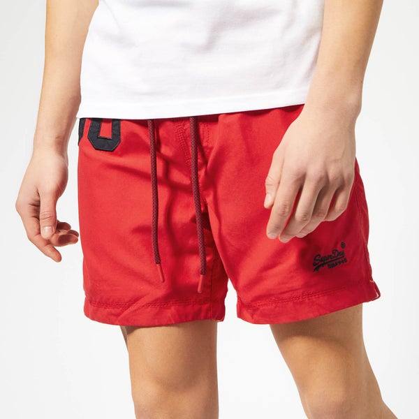 Superdry Men's Waterpolo Swim Shorts - Red Flag