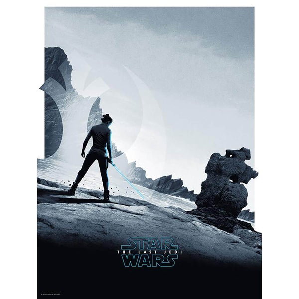 Star Wars The Last Jedi "Rey" Screenprint by Matt Ferguson - Zavvi UK Exclusive