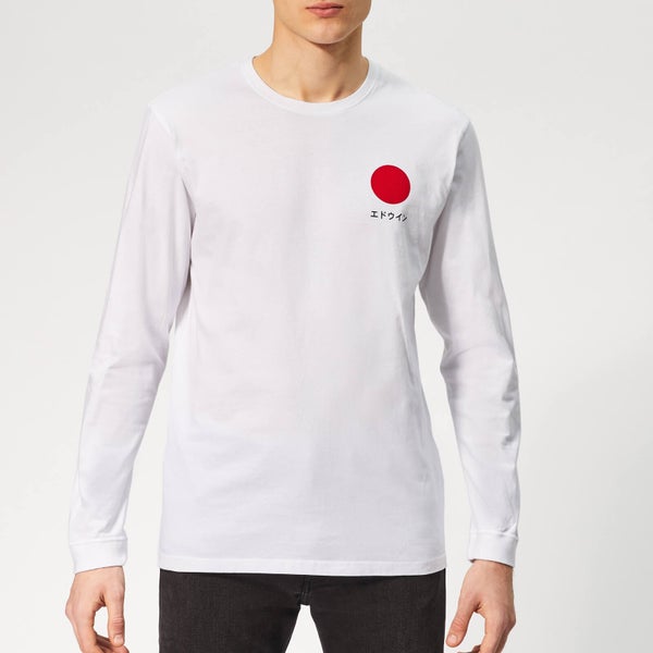 Edwin Men's Japanese Sun Long Sleeve T-Shirt - White