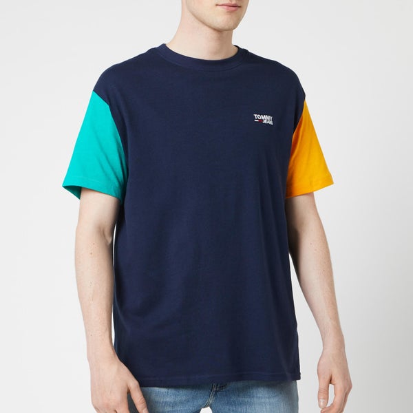 Tommy Jeans Men's Color Block T-Shirt - Black Iris/Multi