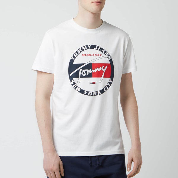 Tommy Jeans Men's Circle Graphic T-Shirt - Classic White