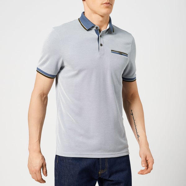 Ted Baker Men's Habtat Polo Shirt - Mid-Blue