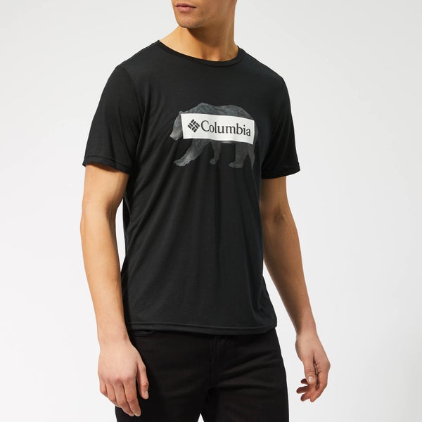 Columbia Men's Box Logo Bear Short Sleeve T-Shirt - Black