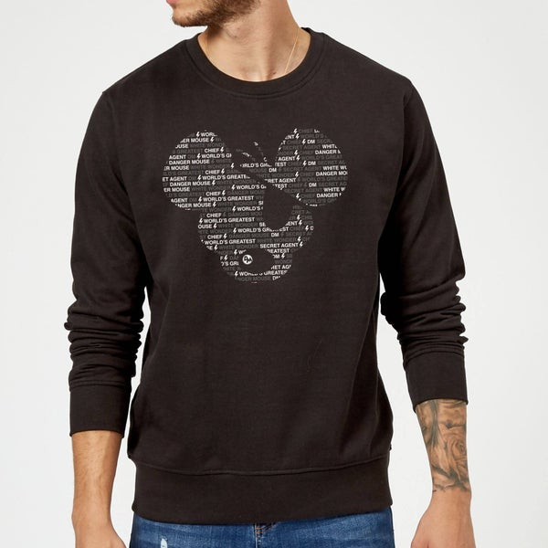 Danger Mouse Word Face Sweatshirt - Black