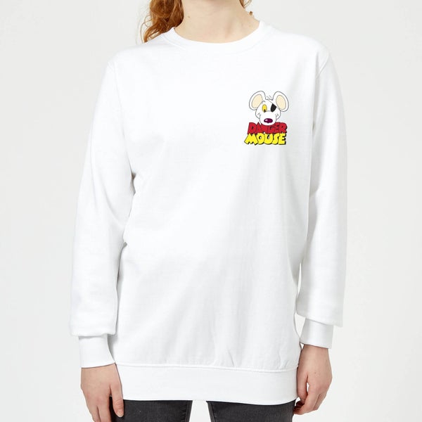Danger Mouse Pocket Logo Damen Sweatshirt - Weiß