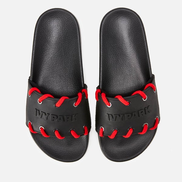 Ivy Park Women's Craft Contrast Stitch Sliders - Black
