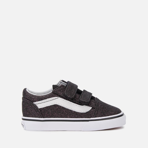 Vans Toddlers' Glitter Stars Old Skool Velcro Trainers - Black/True White