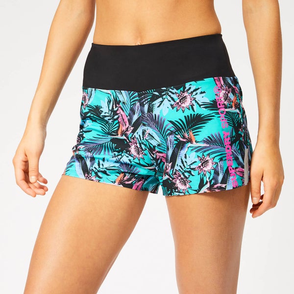 Superdry Sport Women's Active Loose Shorts - Lucy Tropical Print
