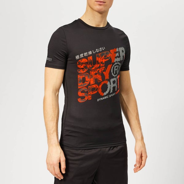Superdry Sport Men's Active Graphic T-Shirt - Black