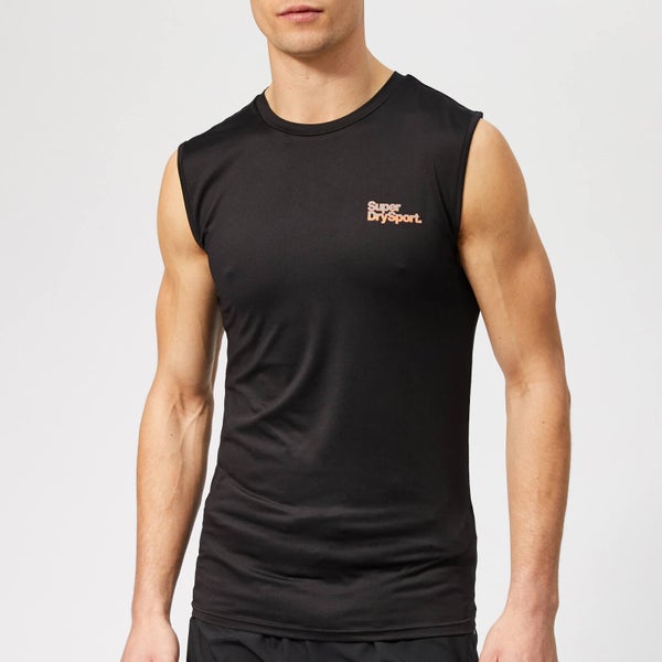 Superdry Sport Men's Active Small Logo Graphic Tank Top - Black