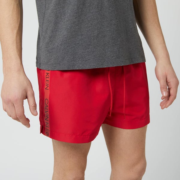 Calvin Klein Men's Short Swim Shorts - Lipstick Red
